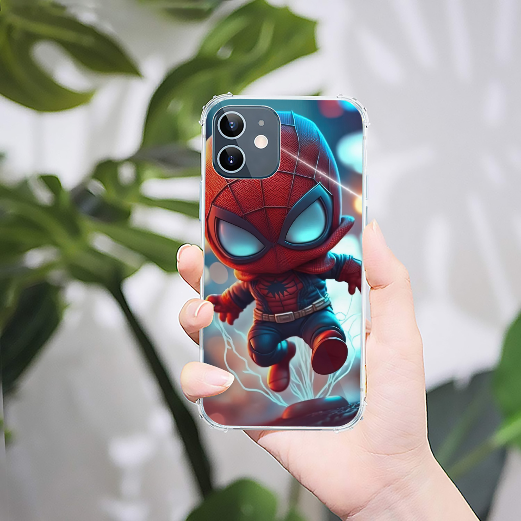 （画像用） Spider Man スパイダーマン 【iPhone 12シリーズ対応】透明スマホケース（クリアソフトケース）